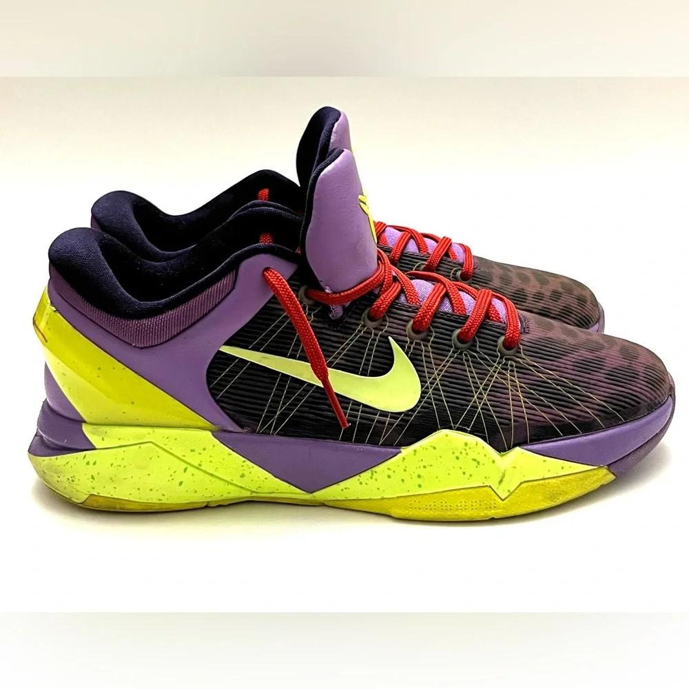 Nike Zoom Kobe 7 VII GS 7Y Christmas Cheetah Purple 505399-500 Women’s Size 8.5 - Picture 2 of 16